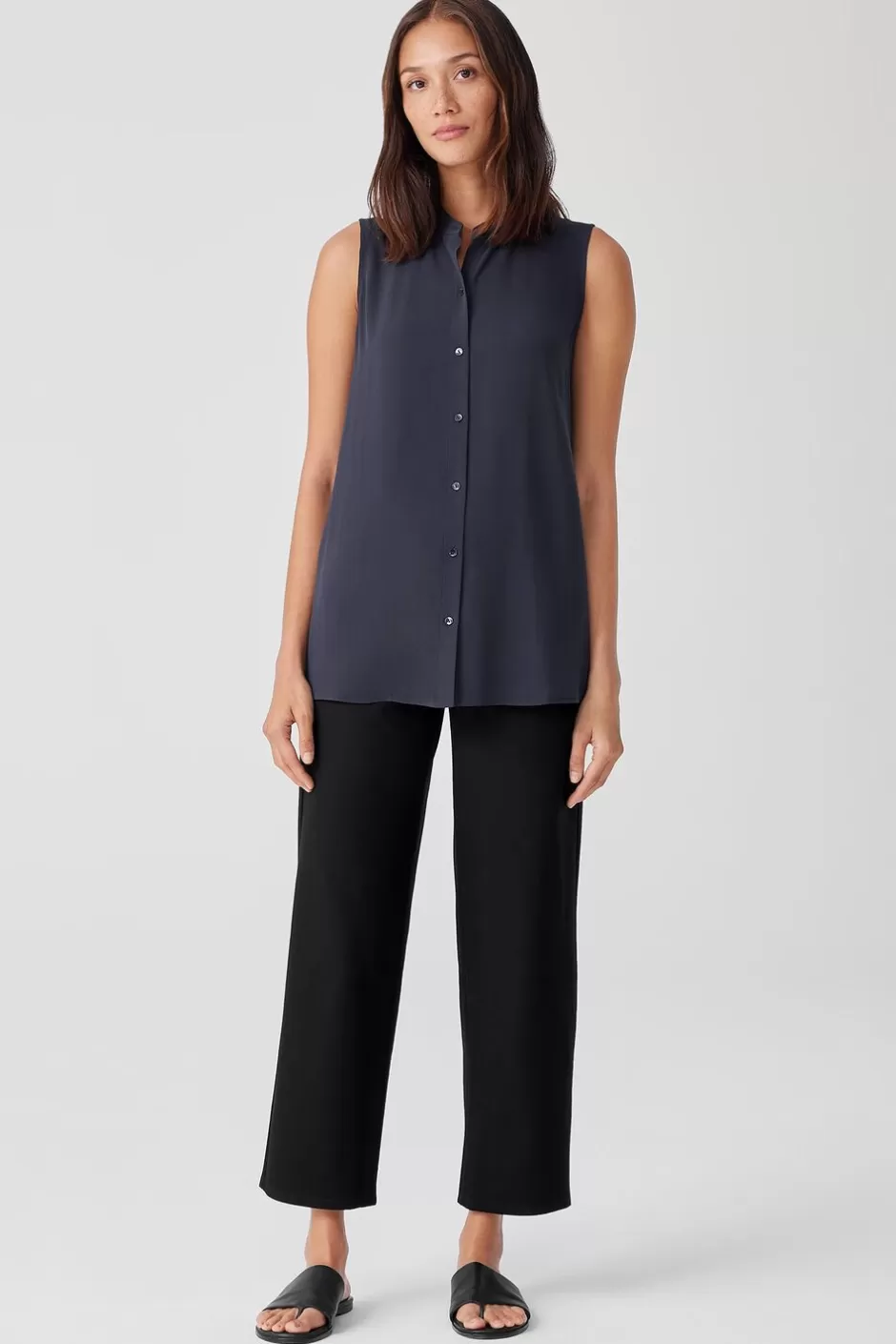 Washable Stretch Crepe Straight Pant-EILEEN FISHER Flash Sale