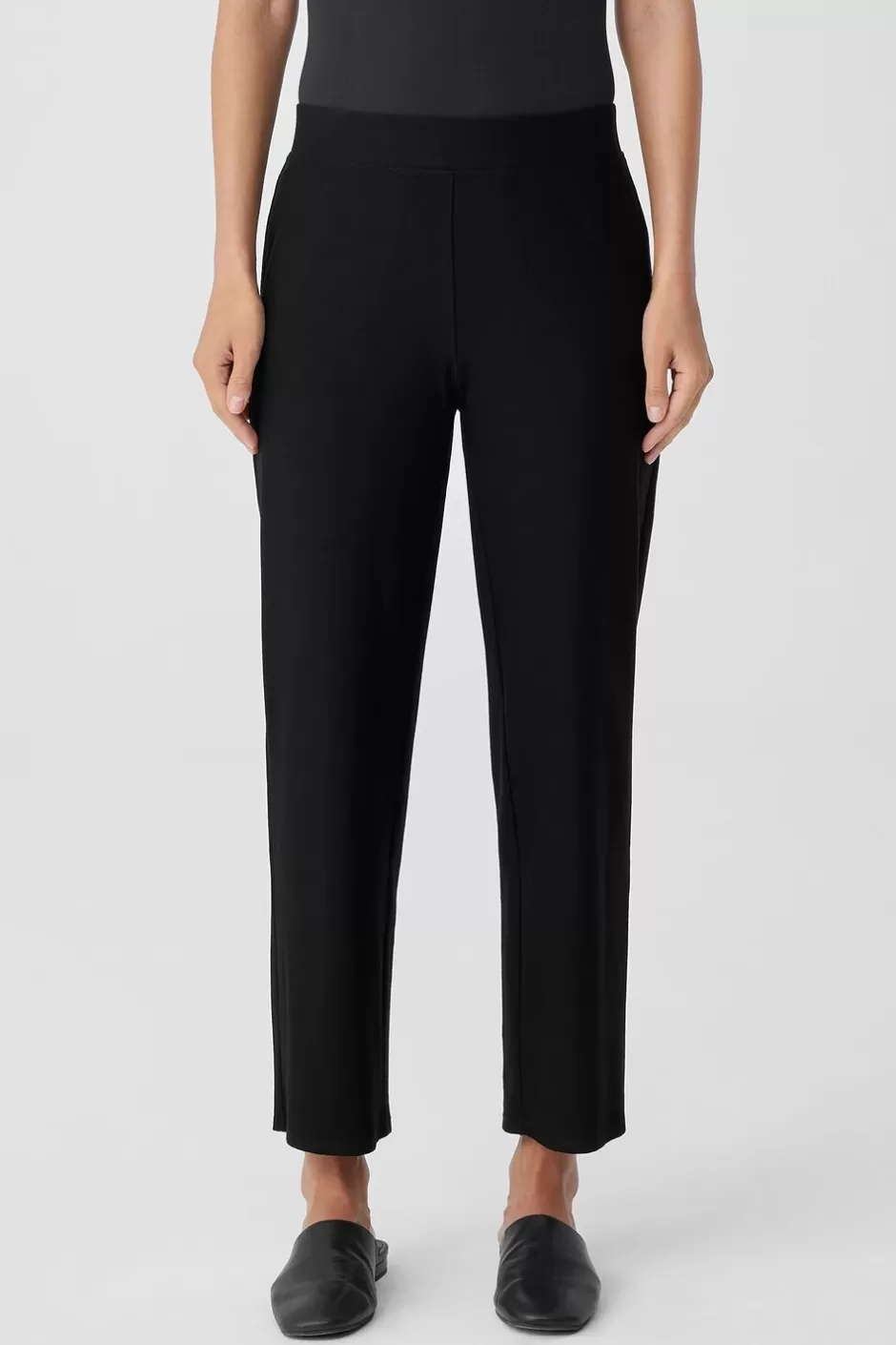 Washable Stretch Crepe Straight Pant-EILEEN FISHER Best Sale