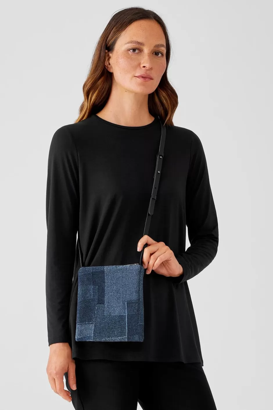 Waste No More Denim Crossbody Bag-EILEEN FISHER Online