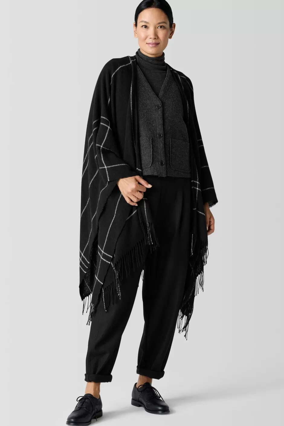 Wool Twill Graph Serape-EILEEN FISHER Flash Sale