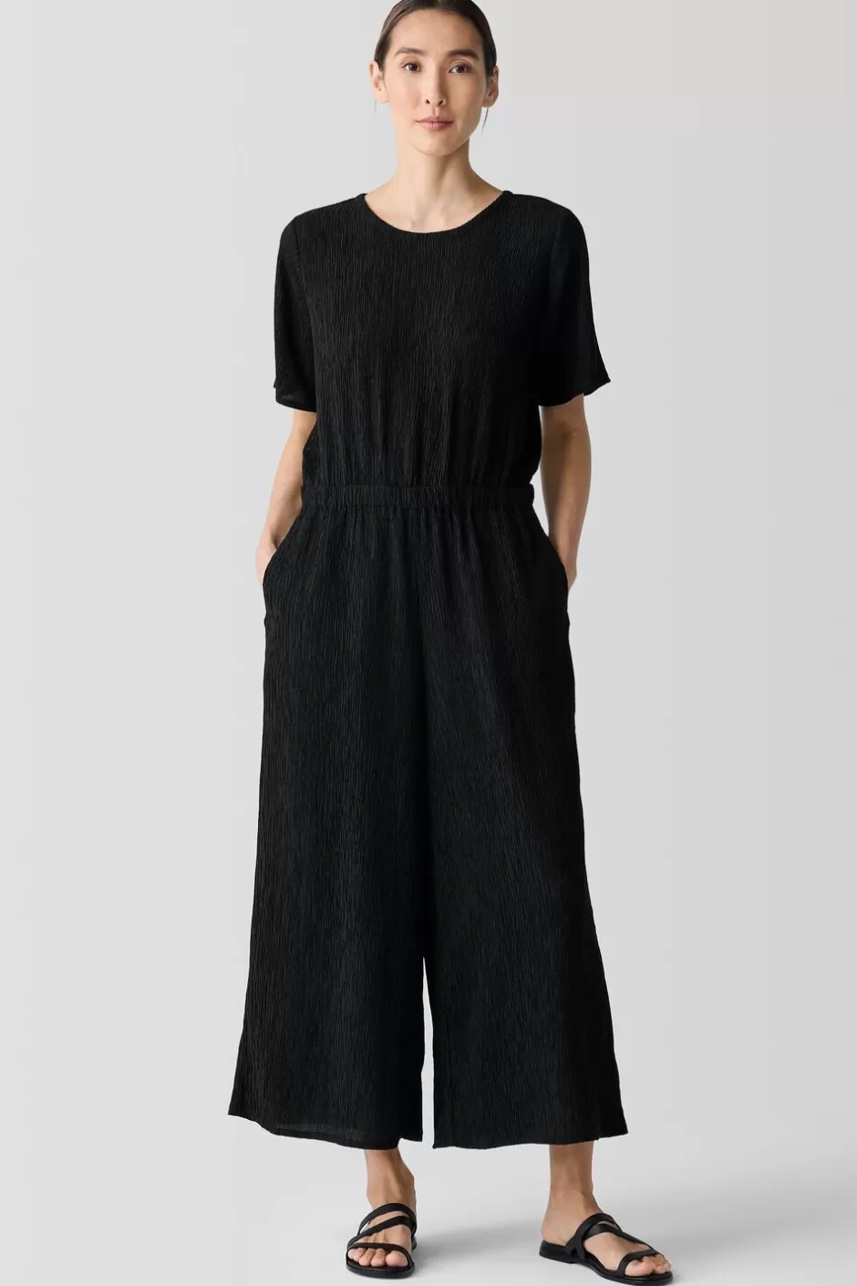 Woven Plissé Jumpsuit-EILEEN FISHER Flash Sale