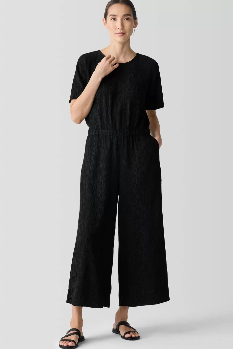 Woven Plissé Jumpsuit-EILEEN FISHER Flash Sale